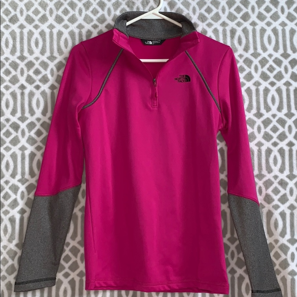 The North Face pink quarter zip